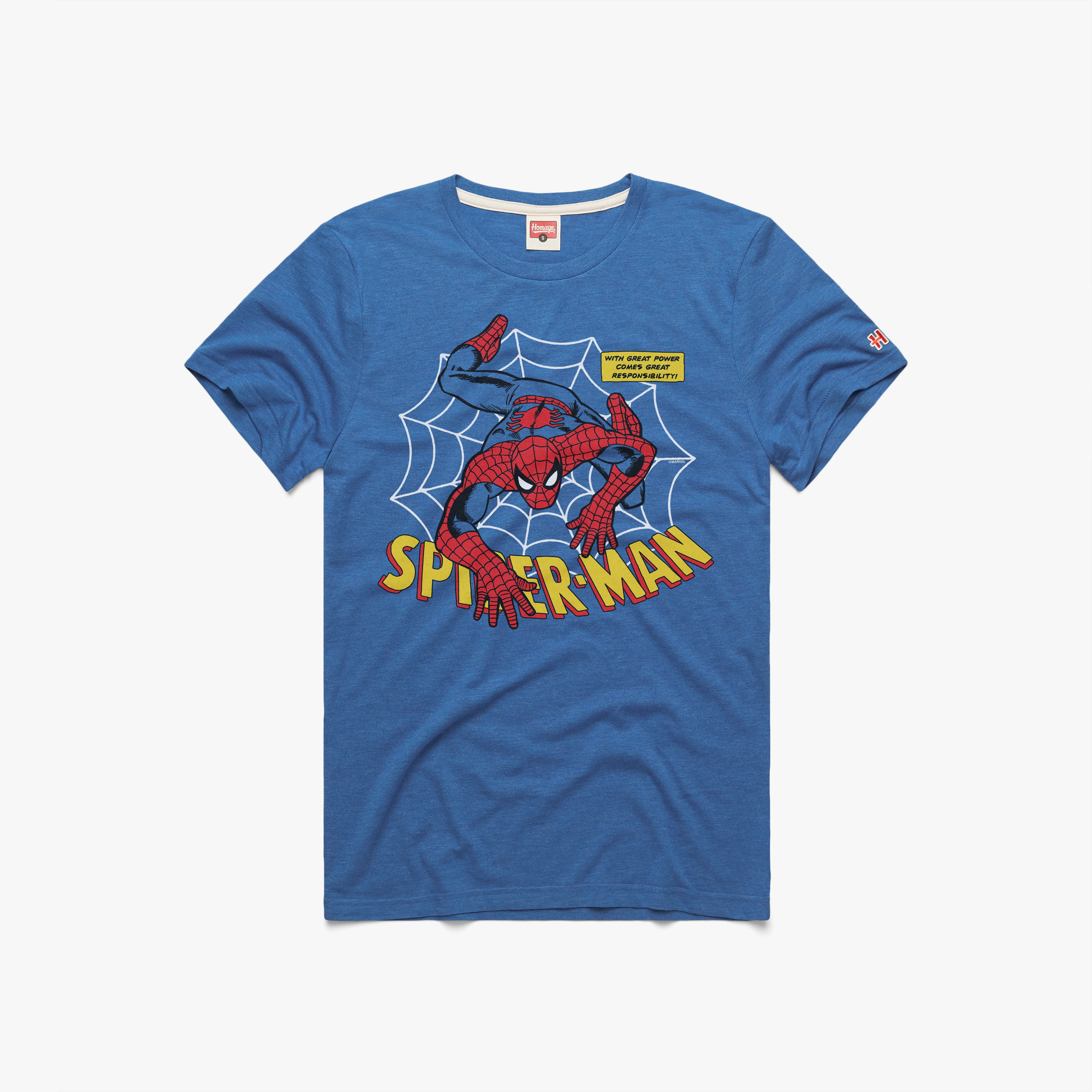 Spider Man With Great Power 01012398518 Royal Blue Flat 1.jpg Spider-Man With Great Power