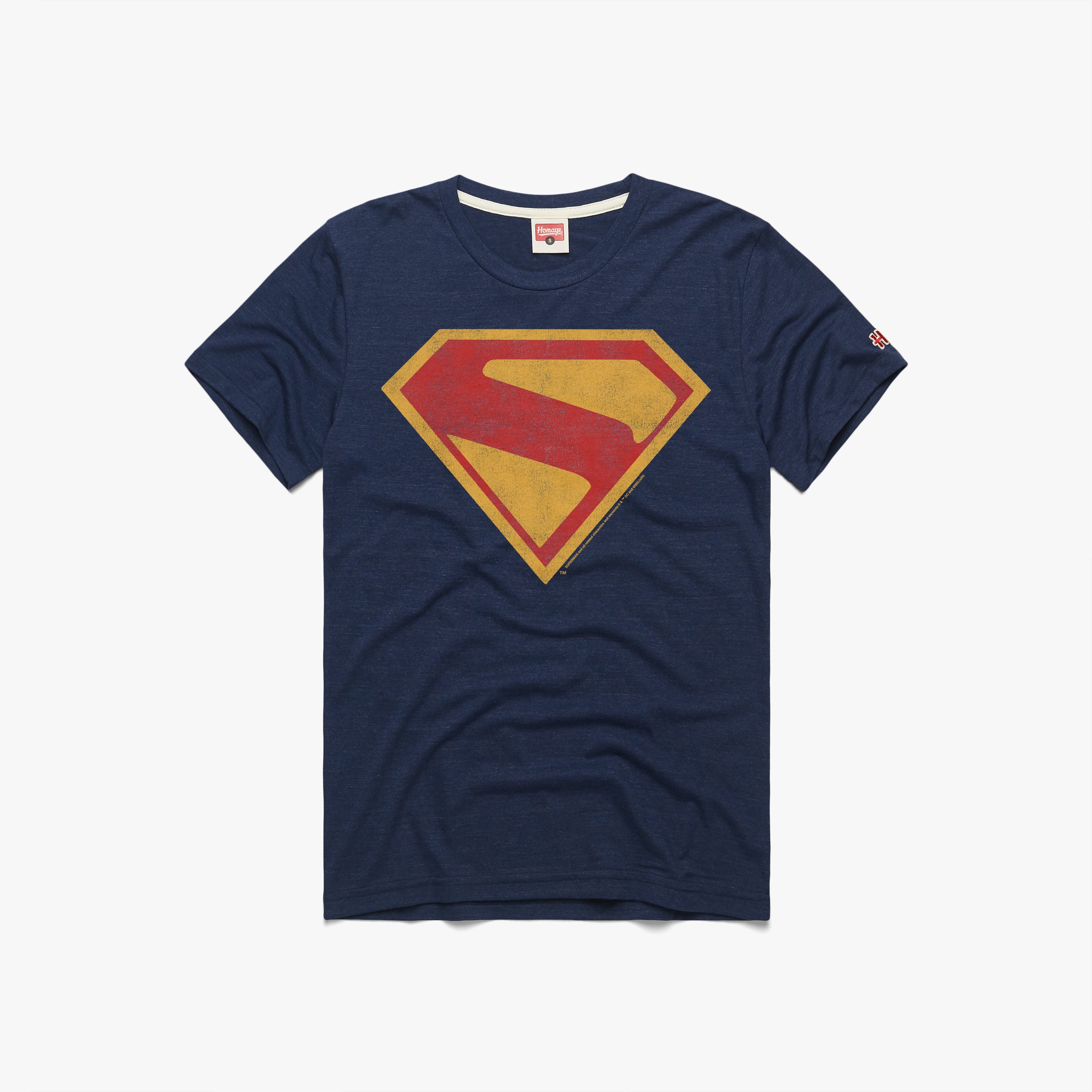 Superman 2025 Shield 01012545235 Navy Flat 1.jpg Superman 2025 Movie Shield Logo T-Shirt