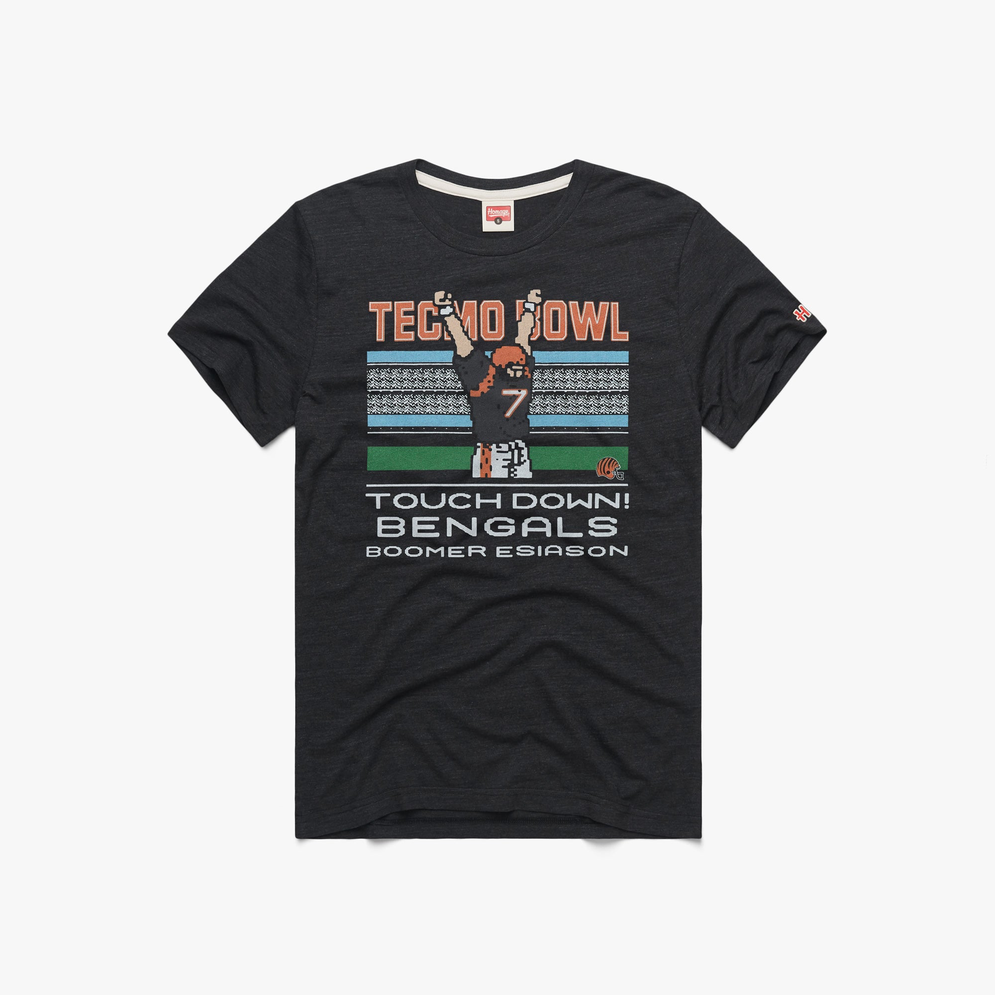Tecmo Bowl Bengals Boomer Esiason 01011706230 charcoal flat.jpg Tecmo Bowl Bengals Boomer Esiason