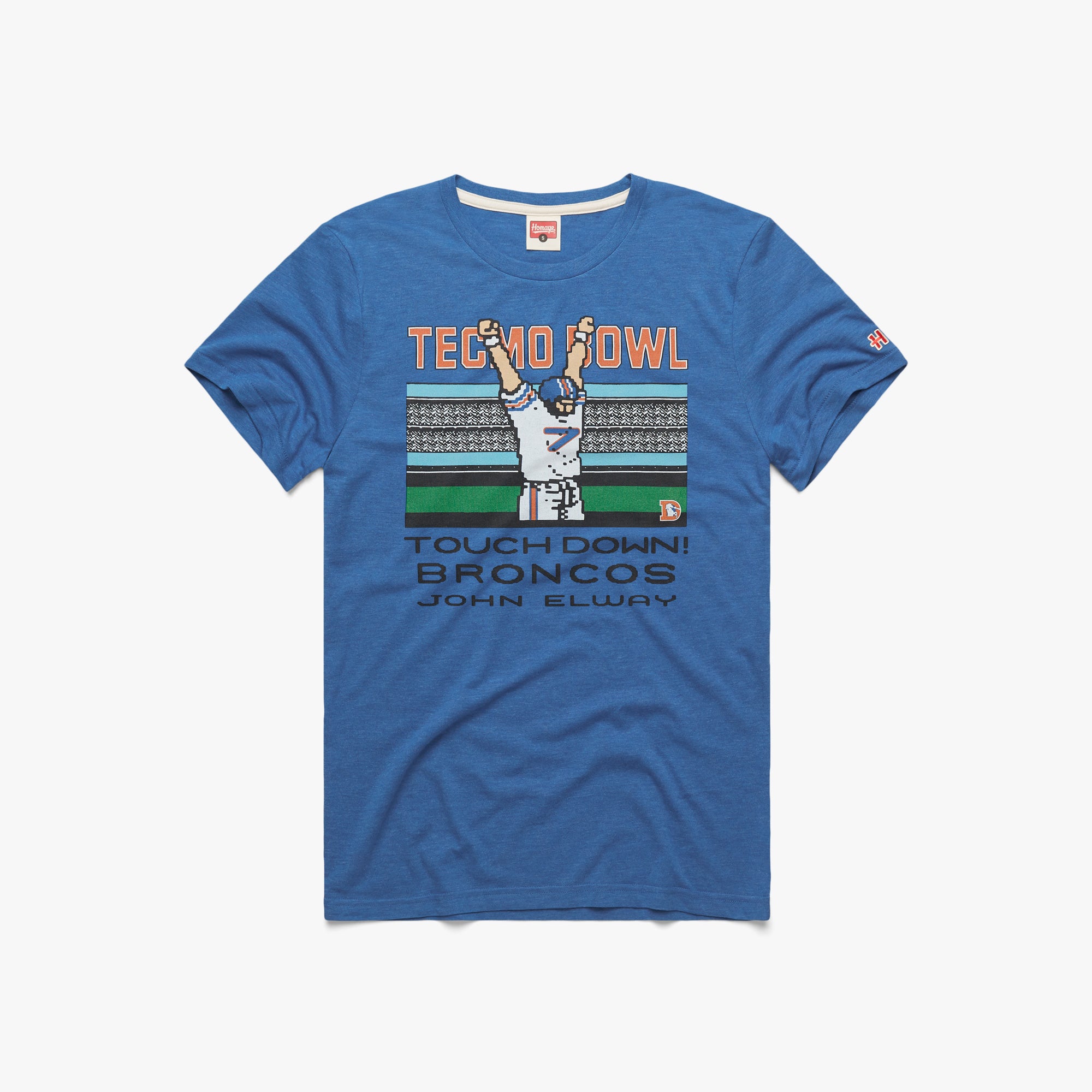 Tecmo Bowl Broncos John Elway 01011705418 royal blue flat 1.jpg Tecmo Bowl Broncos John Elway
