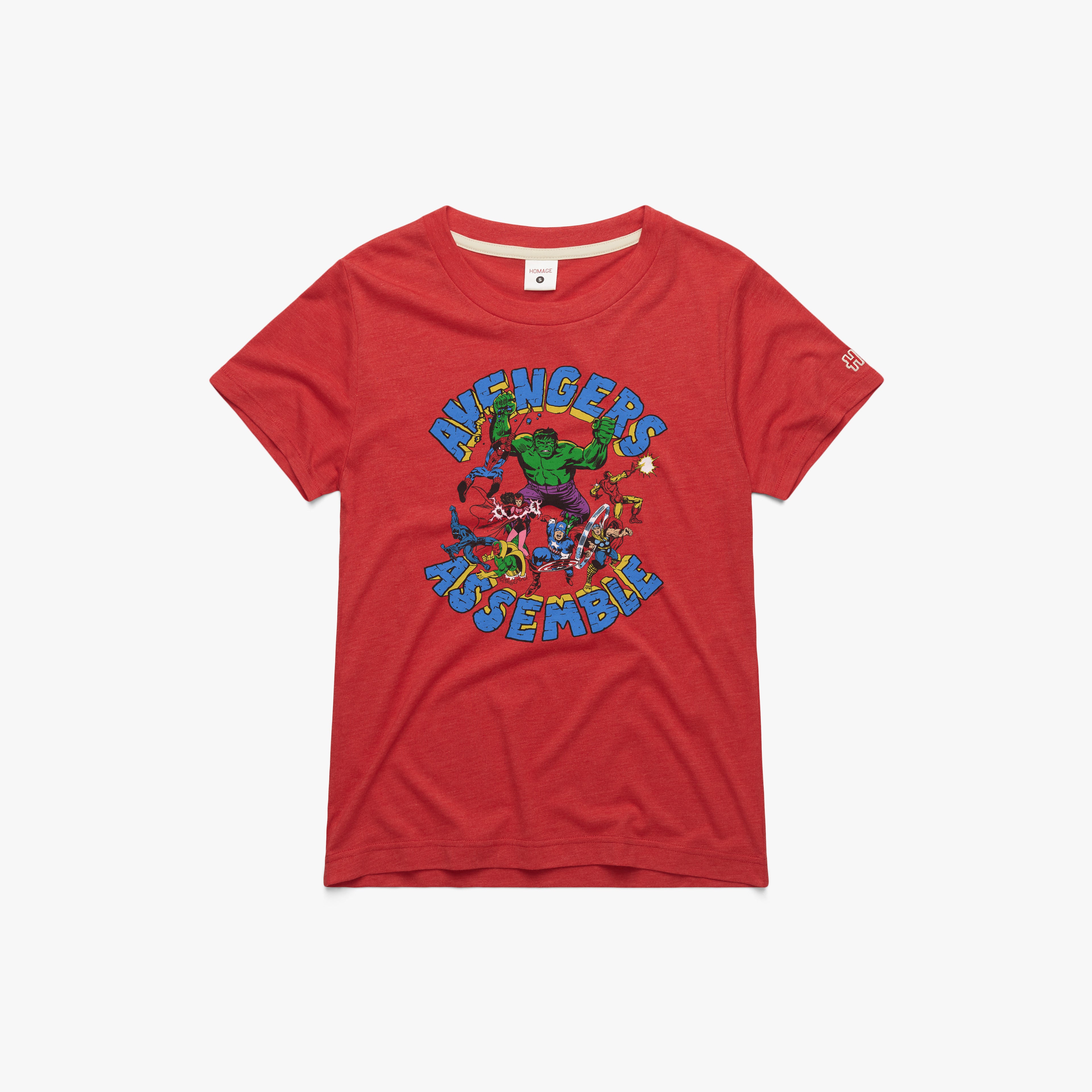 Women s Avengers Assemble 02012474117 Red Flat.jpg Women's Avengers Assemble