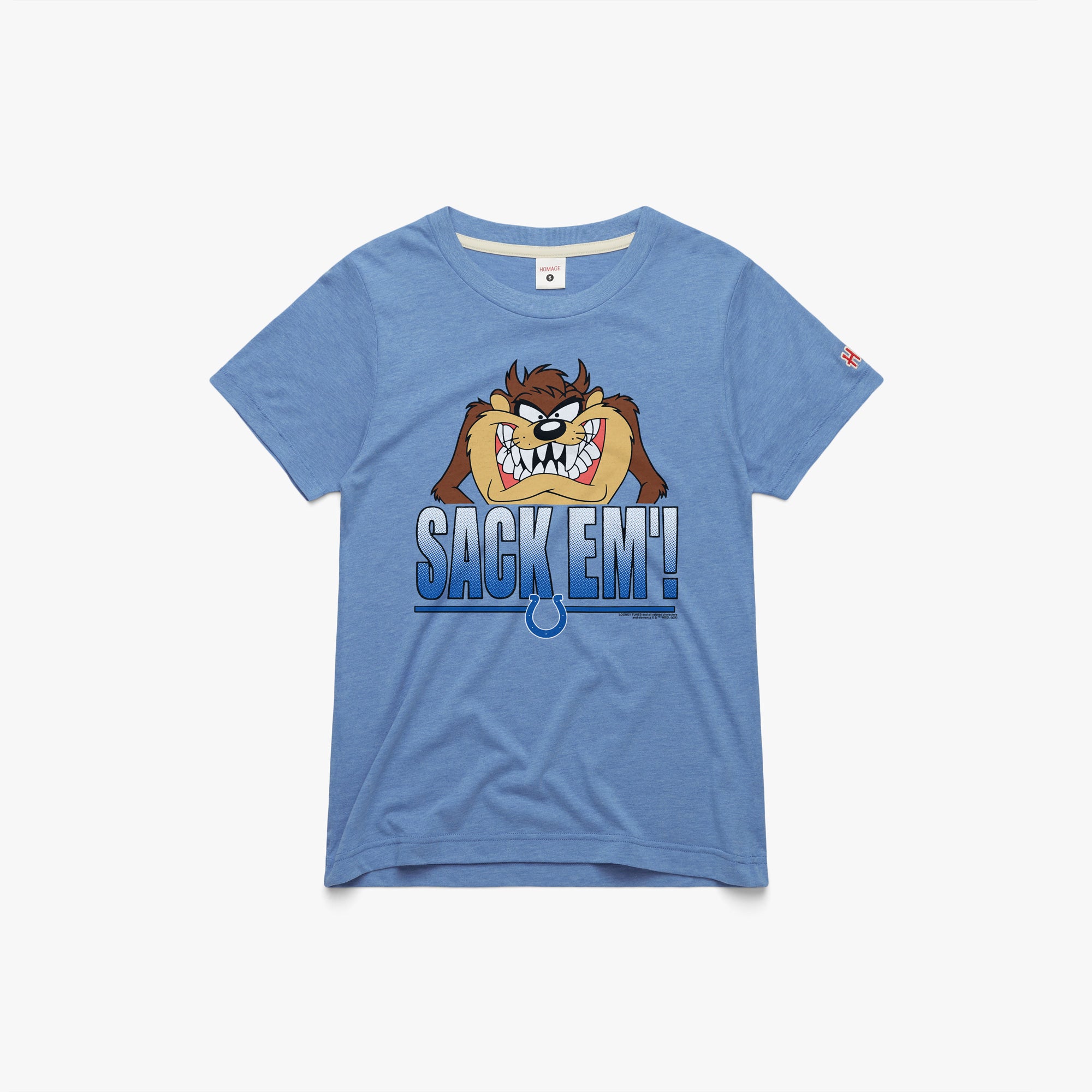 Women s Looney Tunes Taz Sack Em x Indianapolis Colts 02012158302 Light Blue Flat.jpg Women's Looney Tunes Taz Sack Em' x Indianapolis Colts