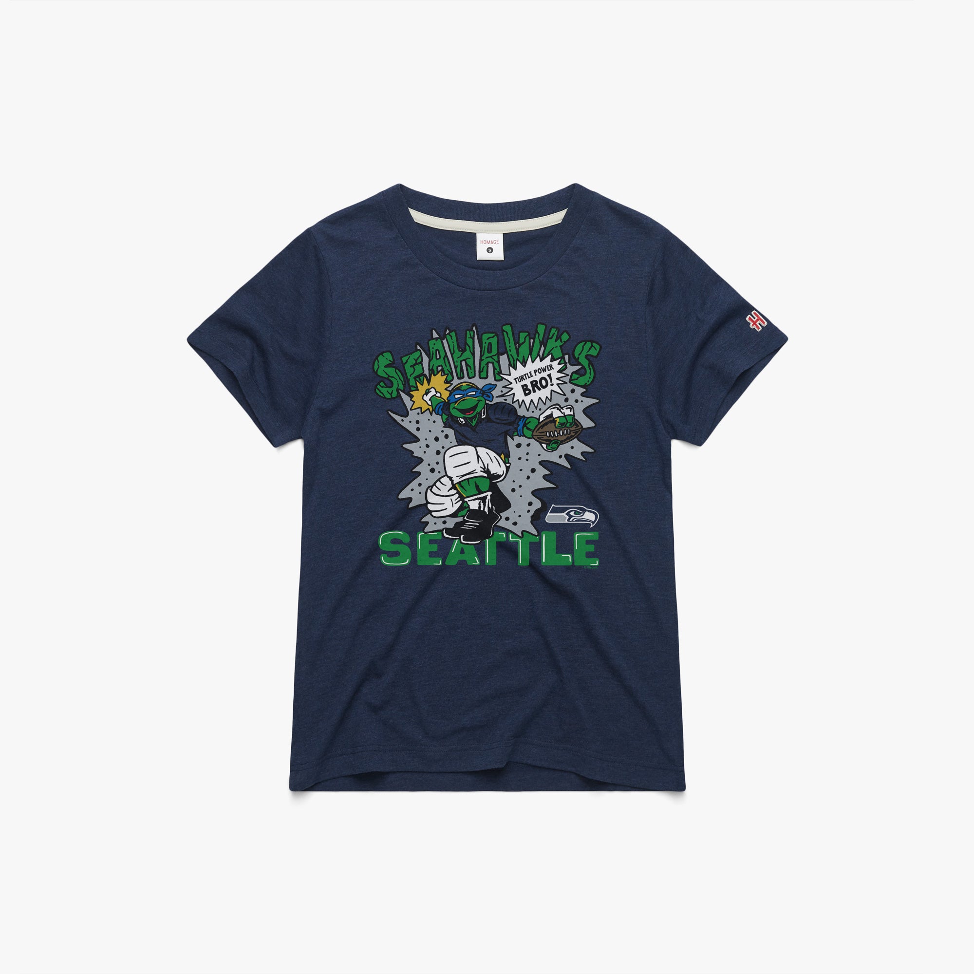 Women s TMNT Leonardo x Seattle Seahawks 02012132335 Navy Flat.jpg Women's TMNT Leonardo x Seattle Seahawks