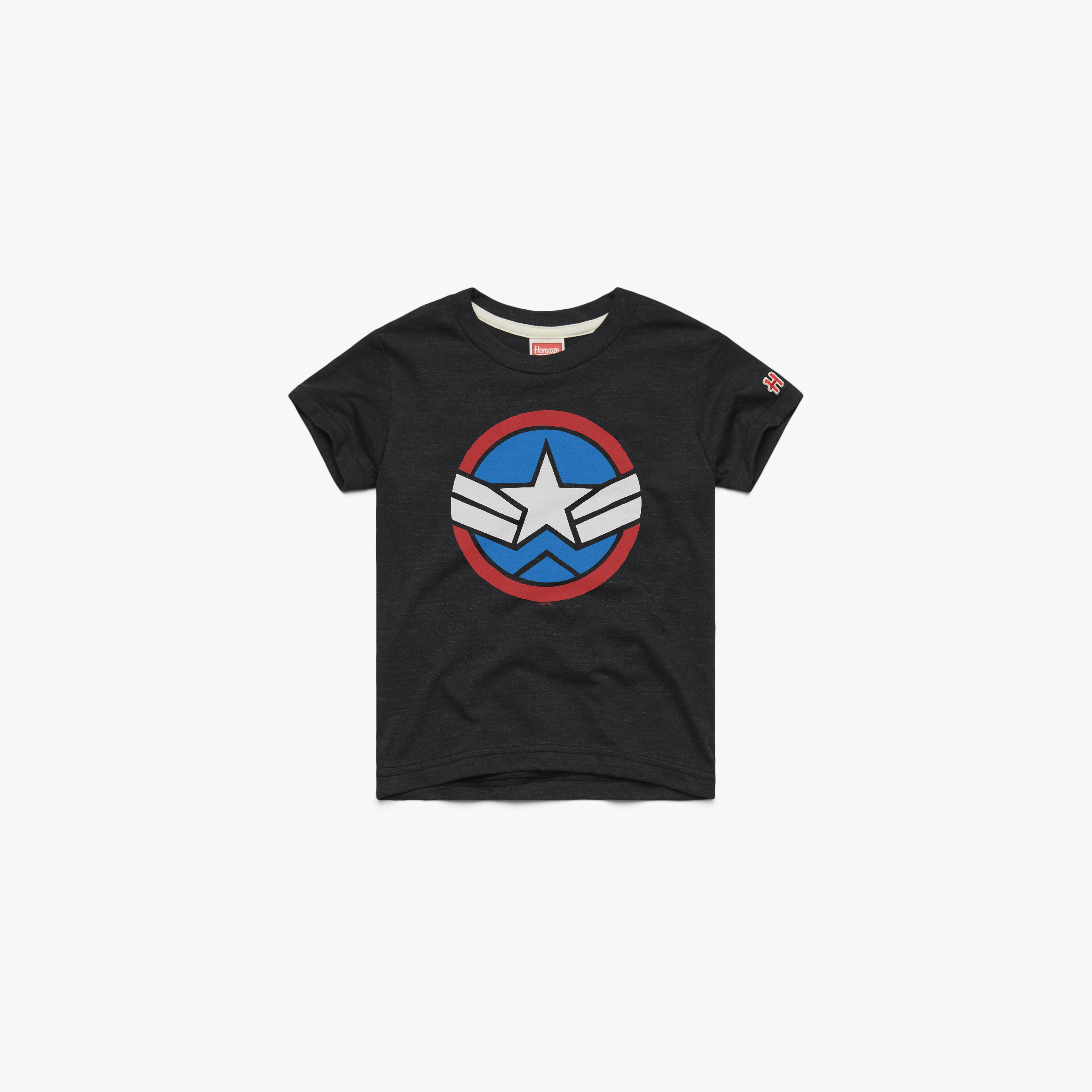 Youth Captain America Logo 03012304730 Charcoal Flat.jpg Youth Captain America Logo
