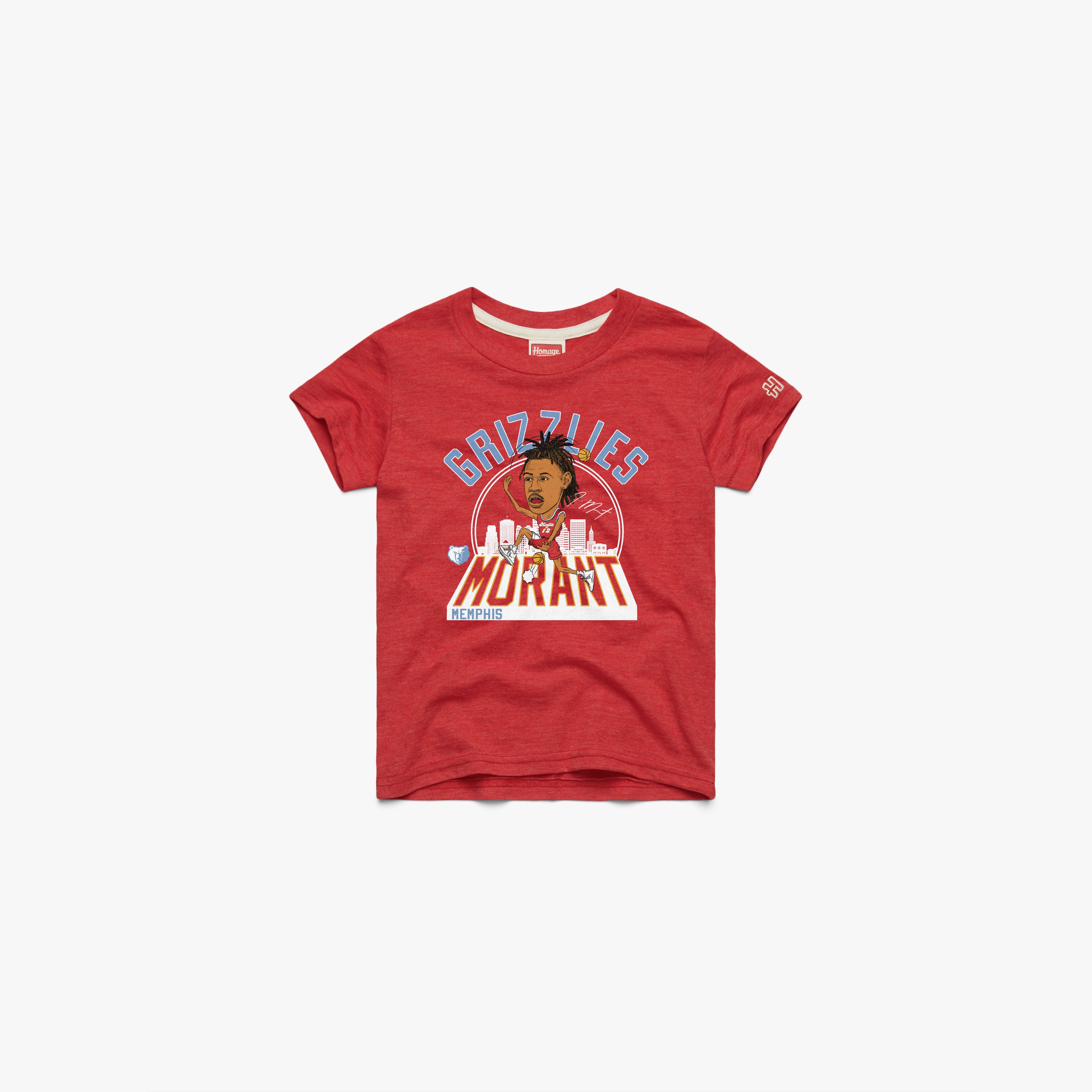 Youth Grizzlies Ja Morant Signature City Edition 2024 03012198917 Red Flat.jpg Youth Grizzlies Ja Morant Signature City Edition 2024