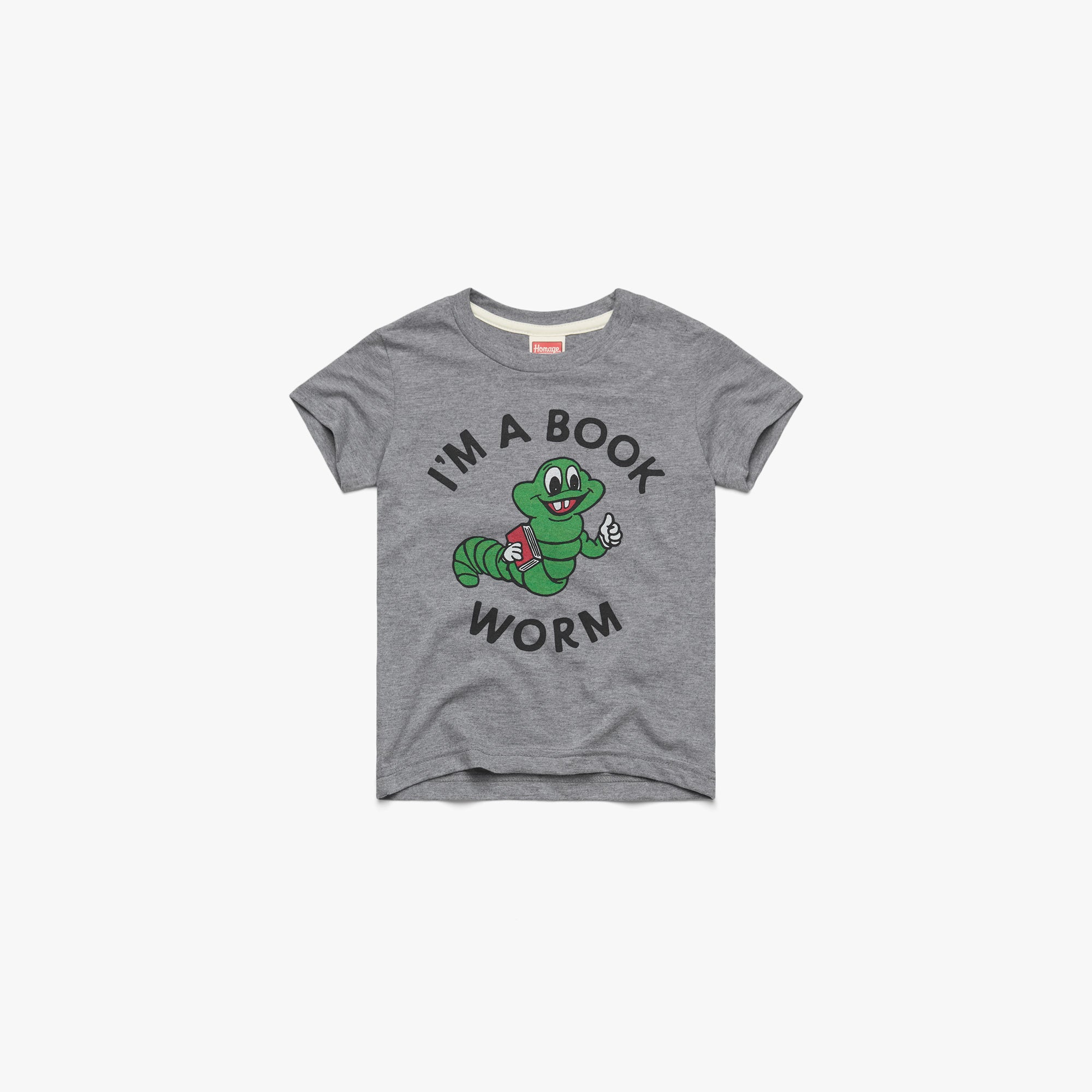 Youth I m A Book Worm 03010895001 grey flat.jpg Youth I'm A Book Worm