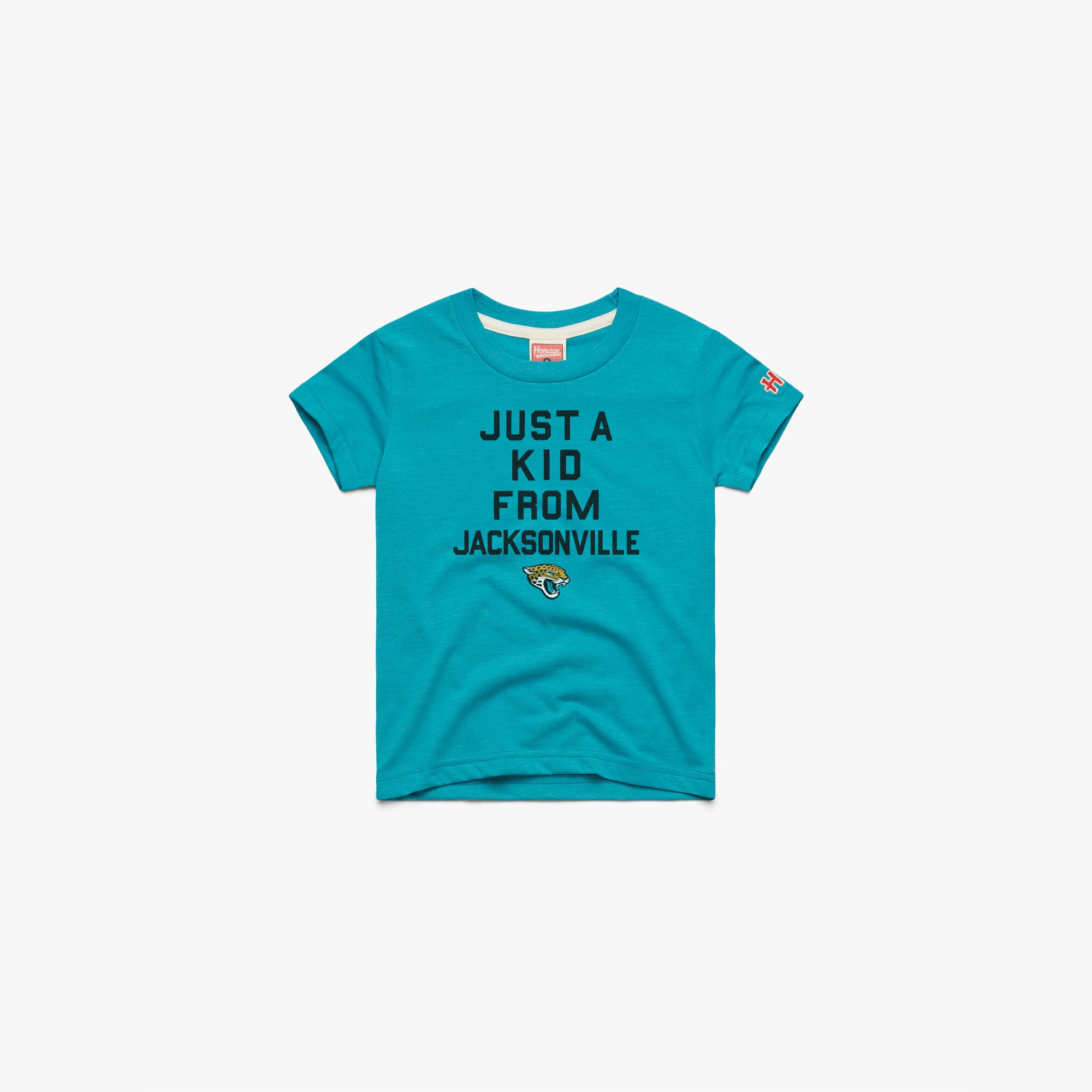 Youth Jacksonville Jaguars Just A Kid From Jacksonville 03011986226 Teal Flat.jpg Youth Jacksonville Jaguars Just A Kid From Jacksonville