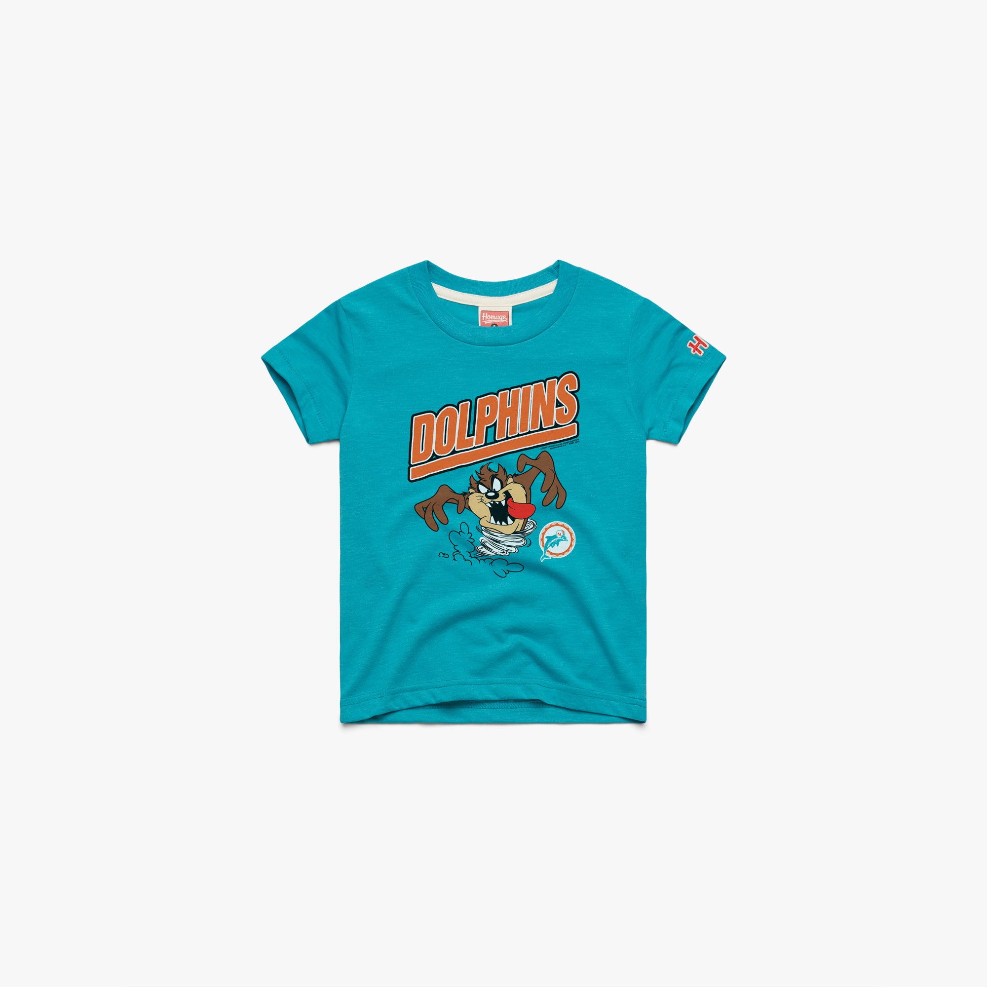 Youth Looney Tunes Taz x Miami Dolphins 03012159326 Teal Flat.jpg Youth Looney Tunes Taz x Miami Dolphins
