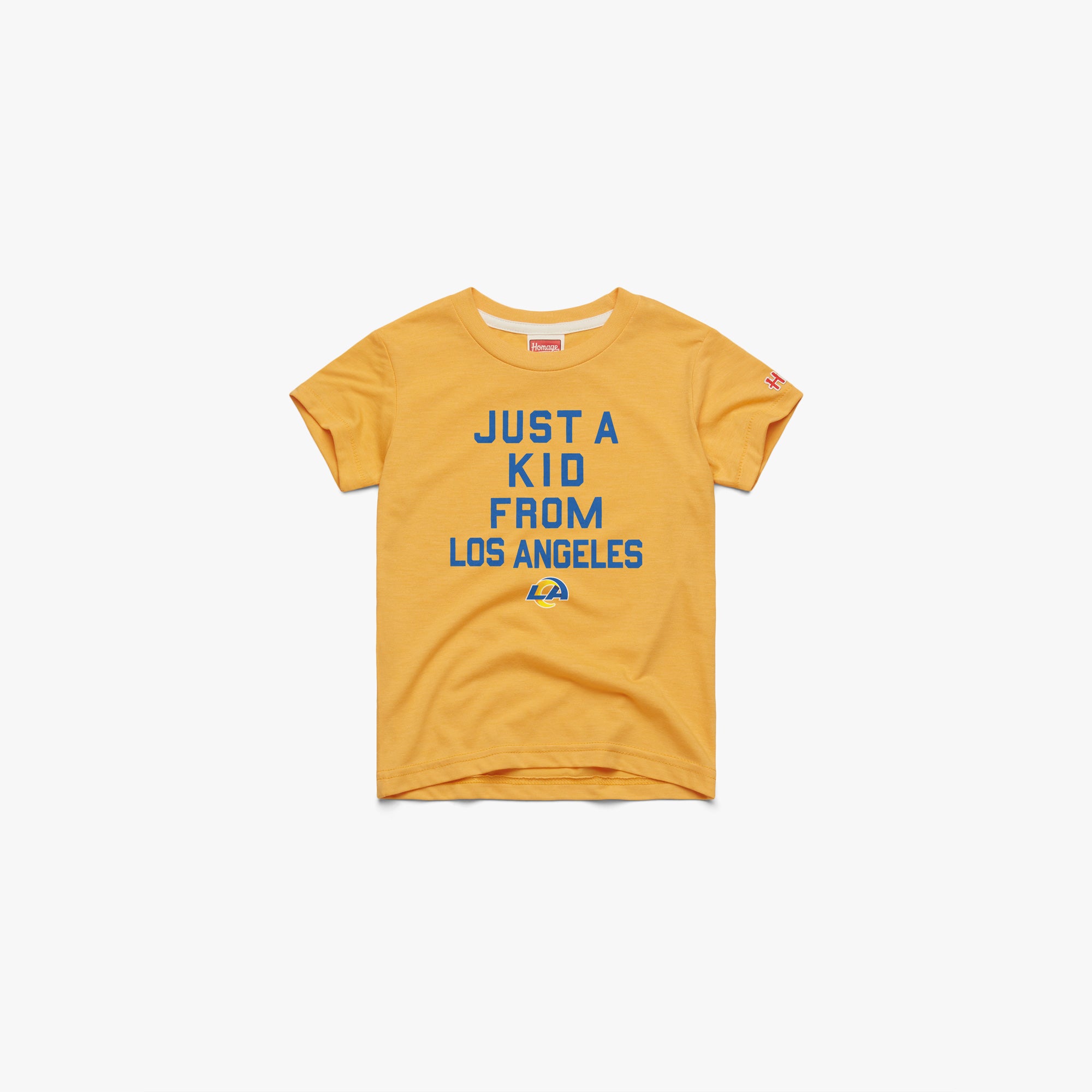 Youth Los Angeles Rams Just A Kid From Los Angeles 03011987412 Gold Flat.jpg Youth Los Angeles Rams Just A Kid From Los Angeles
