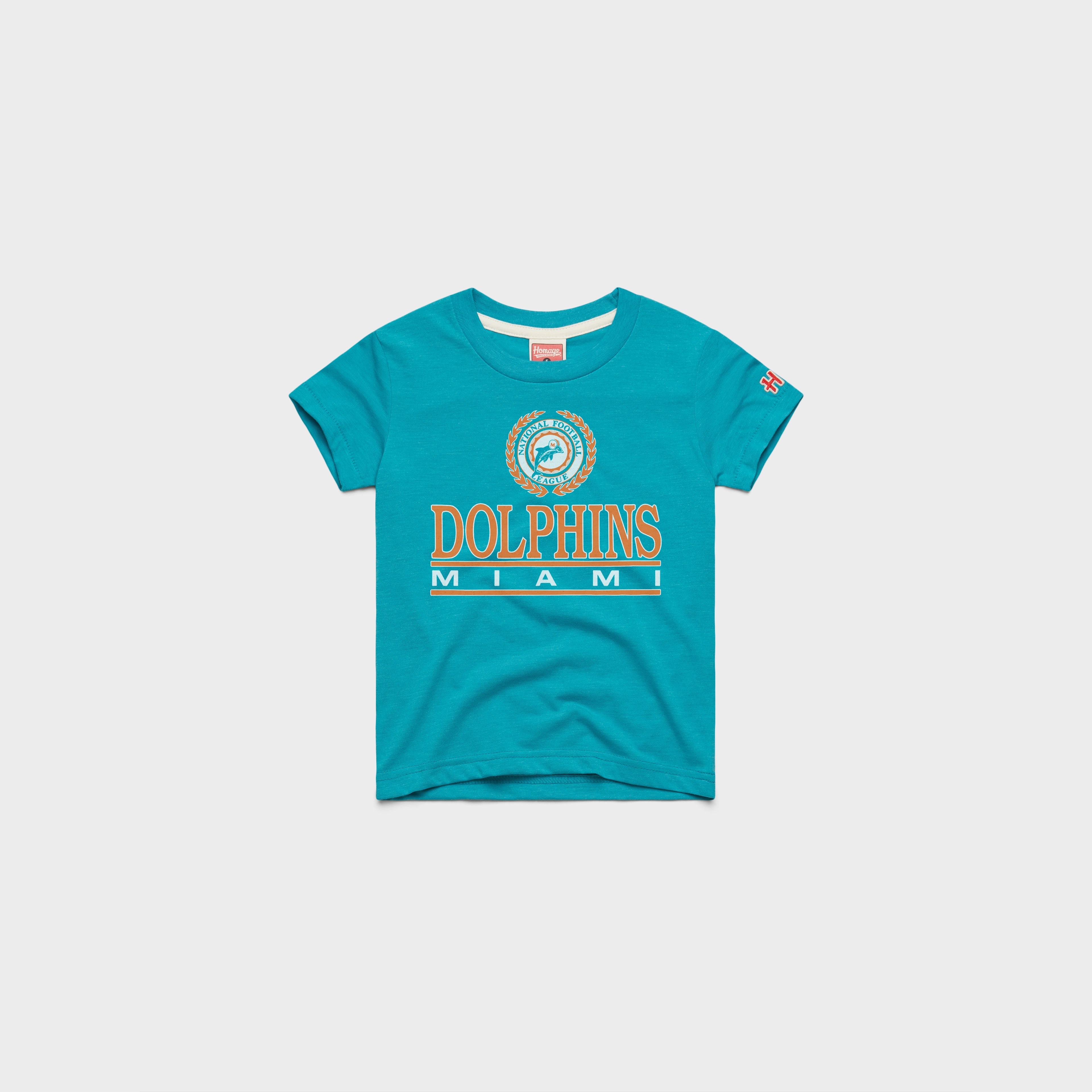 Youth Miami Dolphins Crest 03012684826 Teal Flat.jpg Youth Miami Dolphins Crest