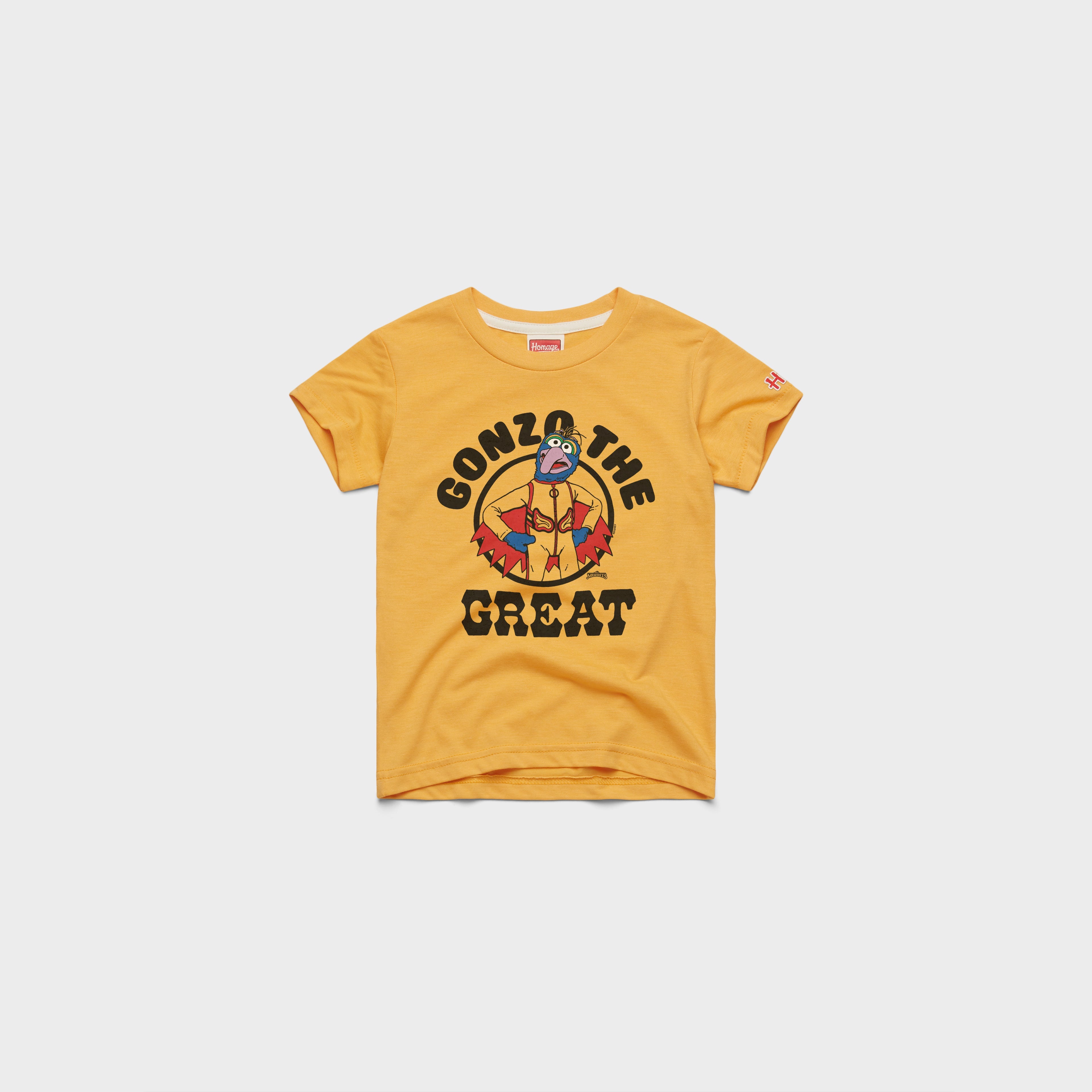 Youth Muppets Gonzo The Great T Shirt 03012692012 Gold Flat.jpg Youth Muppets Gonzo The Great T-Shirt