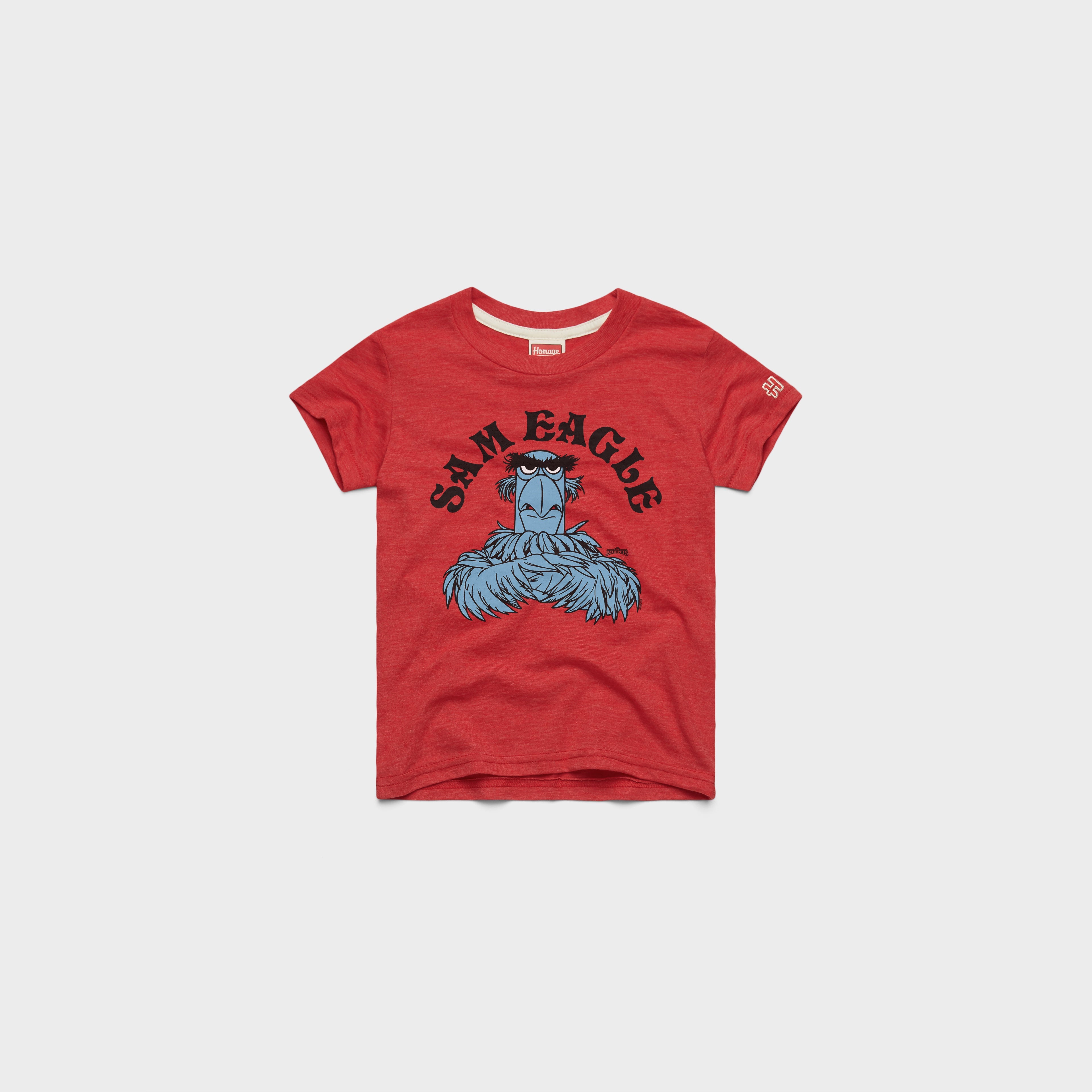Youth Muppets Sam Eagle T Shirt 03012692217 Red Flat.jpg Youth Muppets Sam Eagle T-Shirt