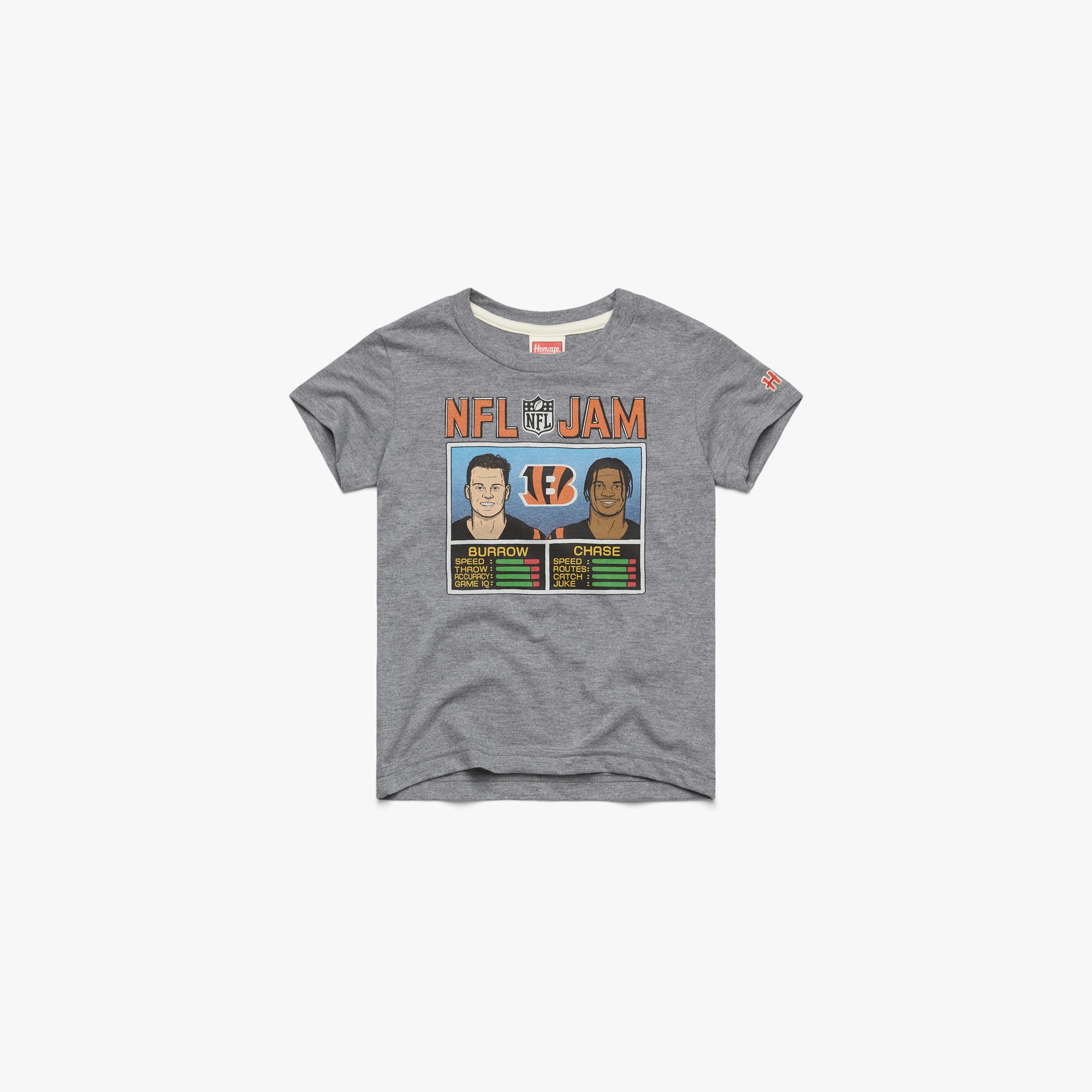 Youth NFL Jam Bengals Burrow And Chase 03011643501 grey flat.jpg Youth NFL Jam Bengals Burrow And Chase
