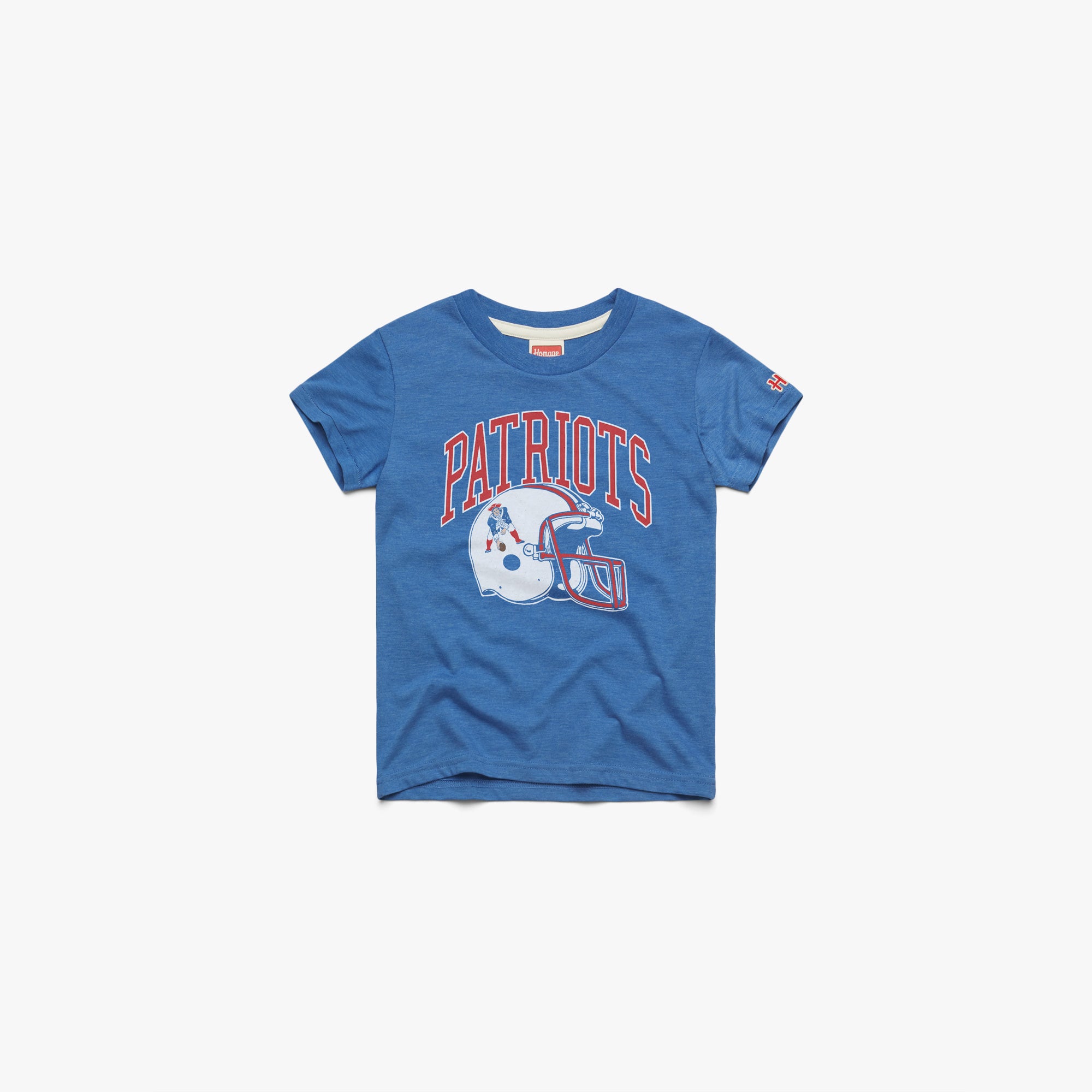 Youth New England Patriots Helmet Retro 03011839518 Royal Blue Flat.jpg Youth New England Patriots Helmet Retro