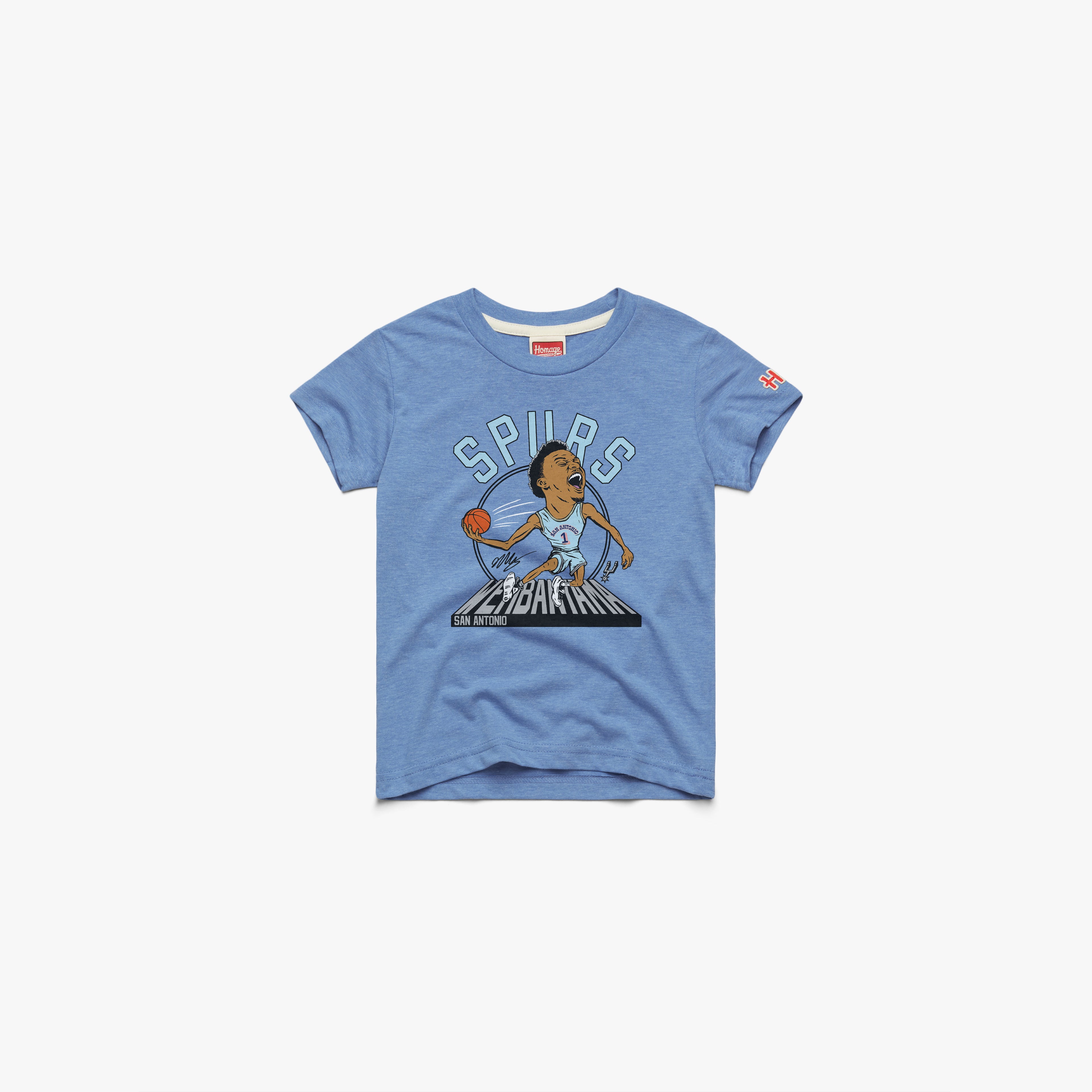 Youth Spurs Victor Wembanyama Signature City Edition 2024 03012199002 Light Blue Flat.jpg Youth Spurs Victor Wembanyama Signature City Edition 2024