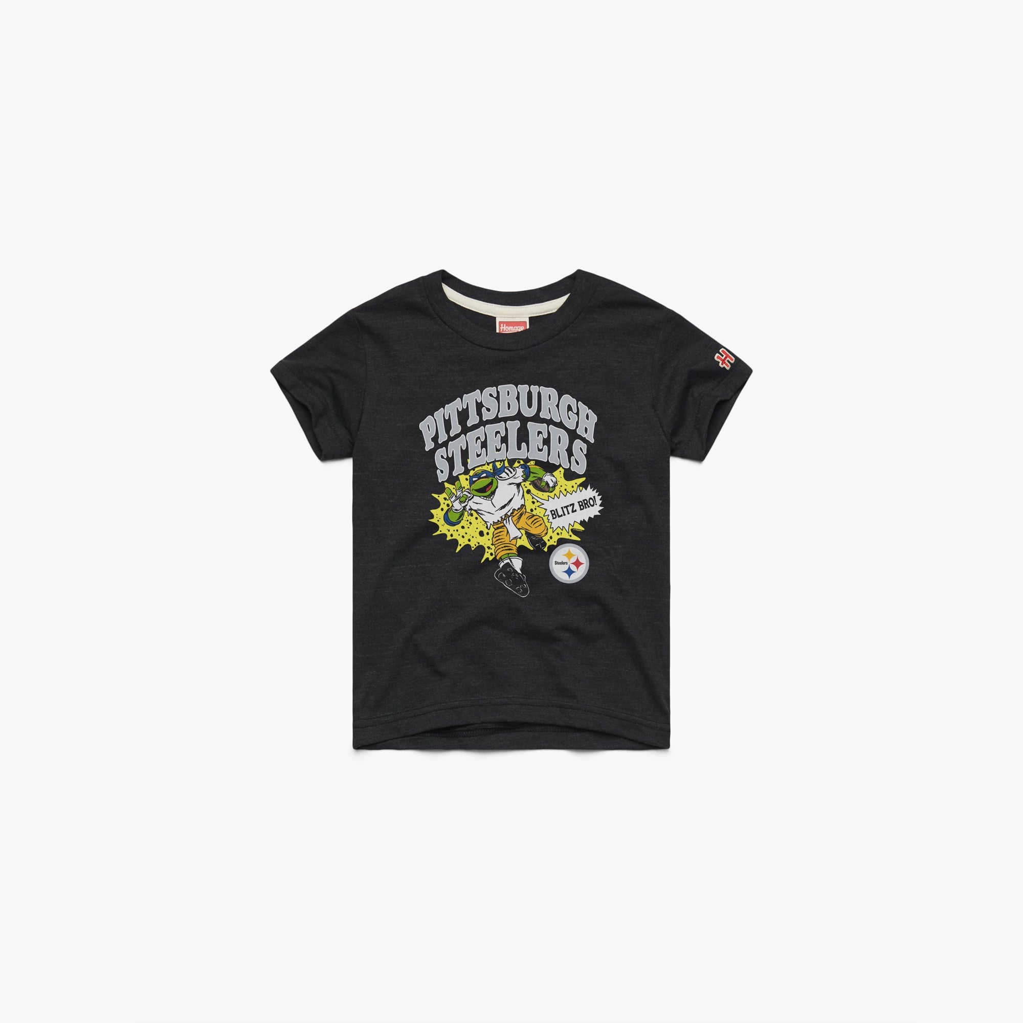 Youth TMNT Leonardo x Pittsburgh Steelers 03012143730 Charcoal Flat.jpg Youth TMNT Leonardo x Pittsburgh Steelers