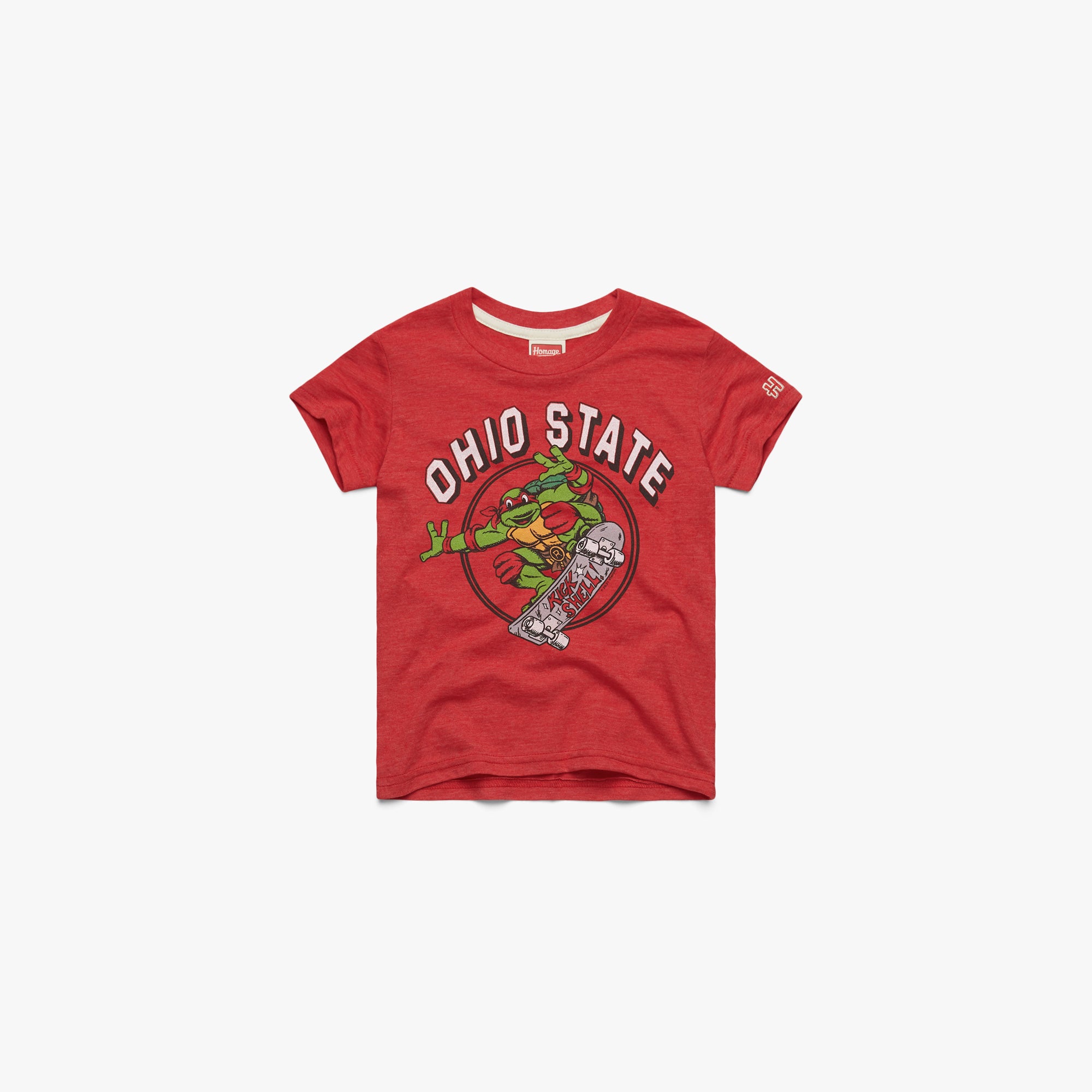 Youth TMNT Raphael x Ohio State Kick Shell 03011015117 red flat.jpg Youth TMNT Raphael x Ohio State Kick Shell