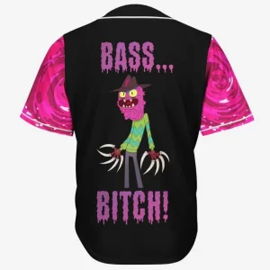 Bass b***h custom rave baseball Jersey - Image 1