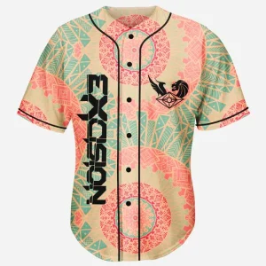 Beautiful geometric mandala seamless pattern excision illenium seven lions slander rave baseball jersey for EDM festivals - Image 1