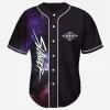 Beautiful marble nebula space excision slander baseball jersey for EDM festivals - Image 1