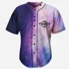 Beautiful purple nebula space slander baseball jersey for EDM festivals - Image 2