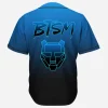 Black tiger sex machine BTSM blue gradient rave baseball jersey for EDM festivals - Image 1
