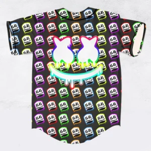 Colorful Marshmello Mello made it right rave baseball jersey for edm festivals - Image 1