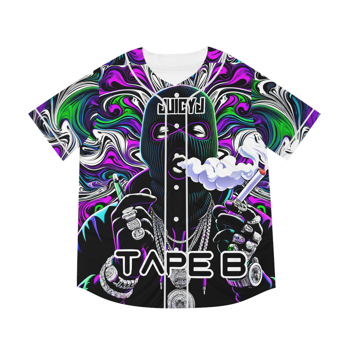 custom juicy j tape b jersey unique edm and hip hop apparel 2 Custom Juicy J Tape B Jersey - Unique EDM and Hip Hop Apparel - Image 2