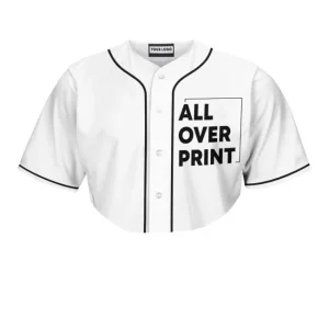 Customize Your Own Crop Top Baseball Jersey – - Image 1