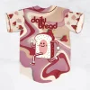 Daily Bread Strawberry Jam Trippy rave baseball jersey for EDM festivals - Image 1