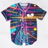 Deadmau5 neon colors rave baseball jersey for edm festivals - Image 2