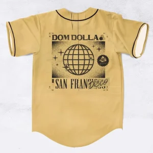Dom Dolla san francisco disco rave baseball jersey for edm festivals - Image 1
