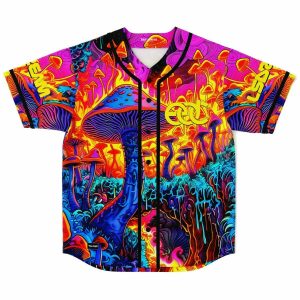 Drippy Mushrooms Baseball Jersey - Image 1