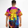 Drippy Mushrooms Baseball Jersey - Image 3