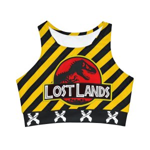 Excision Lost Lands Crop Top Jersey Bikini Top (AOP) - Image 1