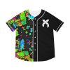 Excision Psychedelic Flower Design Rave Baseball Jersey EDM - Image 2