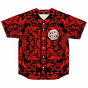 Good vibes custom red Jersey - Image 1