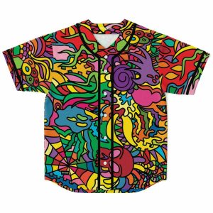 Halloween abstract Baseball Jersey - Image 1