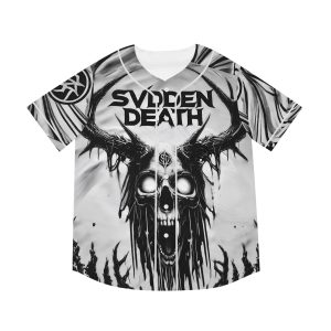 Men's Baseball Jersey SVDDEN DEATH Black & White Unleash Chaos and Style - Image 1